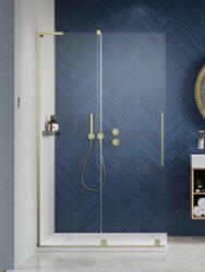 Radaway Furo SL Brushed Gold Walk-in szálcsiszolt arany zuhanyfal 110 átlátszó jobbos (11448)