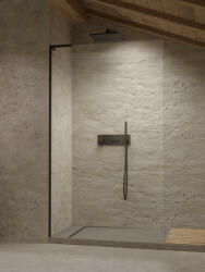 Radaway Modo SL II Black Walk-in fekete zuhanyfal 55 átlátszó jobbos (10826)