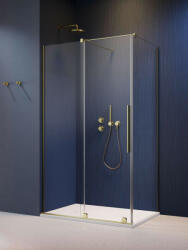 Radaway Furo Brushed Gold KDJ szögletes szálcsiszolt arany zuhanykabin 90x110 balos átlátszó (9671)
