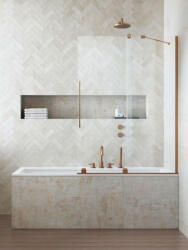 Radaway Furo Brushed Copper PND II szálcsiszolt réz kádparaván 140 átlátszó balos (9620)