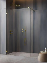 Radaway Essenza Pro Brushed Gold Walk-in szálcsiszolt arany zuhanyfal 90 átlátszó (10665)