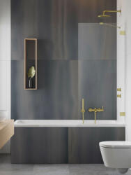 Radaway Essenza Pro Brushed Gold PNJ II szálcsiszolt arany kádparaván 80 átlátszó (9790)