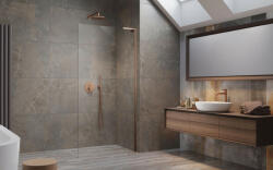Radaway Modo SL II Brushed Copper Walk-in szálcsiszolt réz zuhanyfal 90 átlátszó balos (10929)