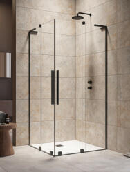 Radaway Furo SL Black KDD szögletes fekete zuhanykabin 80x110 átlátszó (11307)