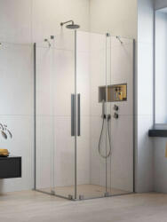 Radaway Furo Brushed Nickel KDD szögletes szálcsiszolt króm zuhanykabin 110x80 átlátszó (9430)