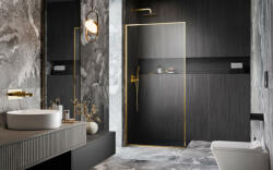 Radaway Modo F SL II Gold Walk-in arany zuhanyfal? 120 átlátszó balos (12331)