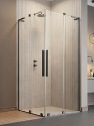Radaway Furo SL Brushed Gunmetal KDD szögletes szálcsiszolt fegyvermetál zuhanykabin 80x80 átlátszó (11451)