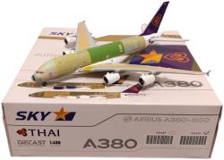 Airbus A380 Thai Airways "Bare Metal" repülőgép modell F-WWAO