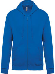Kariban Uniszex cipzáros kapucnis pulóver, Kariban KA479, Light Royal Blue-XL (ka479lro-xl)