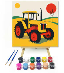  Sárga traktor - gyerek számfestő készlet