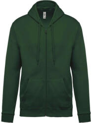 Kariban Uniszex cipzáros kapucnis pulóver, Kariban KA479, Forest Green-4XL (ka479fo-4xl)