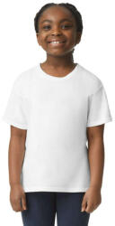 Gildan GIB3000 körkötött rövid ujjú pamut gyerek póló, White-XL (gib3000wh-xl)