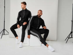 Finden + Hales Uniszex nadrág Finden + Hales FHLV881 Adult'S Knitted Tracksuit pants -L, Black/White