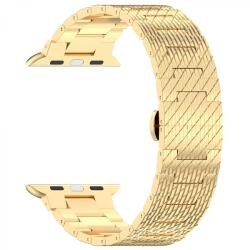 Techsuit Curea pentru Apple Watch 1/2/3/4/5/6/7/8/9/SE/SE 2 (38/40/41mm) - Techsuit Watchband (W052) - Gold (KF2324408) - casacuhuse