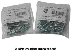 Șurub cu placă autoforantă DIN 7504/O cu cap înecat încrucișat zincat 4, 2x16 (25 buc) (ZIP257)