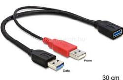 Delock USB 3.0-A anya > USB 3.0-A apa + USB 2.0-A apa kábel (DL83176) (DL83176)