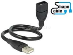 Delock kábel USB 2.0 A apa > A anya ShapeCable 0, 35 m (DL83498) (DL83498)