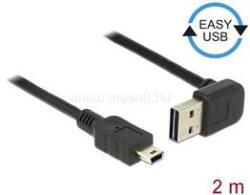 Delock Kábel EASY-USB 2.0-s A típusú csatlakozódugó, ívelt felfelé / lefelé > USB 2.0-s Mini-B-típus (DL83544) (DL83544)