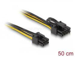 Delock Tápkábel PCI Express 6 tűs apa - PCI Express 6+2 tűs apa 50 cm (DL83004) (DL83004)