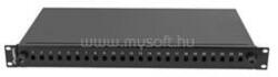 Lanberg 19" optikai patch panel 24xST / 24xFC fekete (FOP1-24ST-FCB) (FOP1-24ST-FCB)