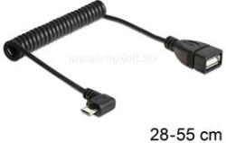 Delock USB mikro-B apa forgatott > USB 2.0-A anya OTG csavaros kábel (DL83354) (DL83354)