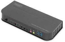 ASSMANN DS-12850 4K60H 2x DisplayPort bemenet 1x DisplayPort/HDMI kimenet KVM Switch (DS-12850) - bestbyte