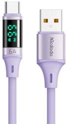 Mcdodo Cablu Date Mcdodo USB Type-C USB Digital Display Silicone Super Fast Charging 6A 1.2m Mov (CA-1920)