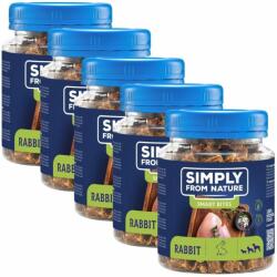 Simply from Nature Smart Bites 5x130 g recompensa naturala cu iepure, pentru caine