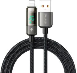 Mcdodo Cablu Date Mcdodo USB Lightning Display Auto Power Off Fast Charging 1.2m Negru (CA-3620)