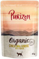 Purizon 24x85g Purizon Organic csirke, liba & tök nedves macskatáp 22+2 ingyen akcióban