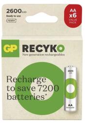 GP Batteries ReCyko NiMH Akkumulátor HR6 (AA) 2600mAh 6db B2527V (B2527V)