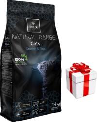 REX Rex Natural Range Cats Csirke és rizs 14kg + Ingyenes Meglepetés Macskának