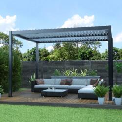  Alumínium bioklimatikus pergola lamellákkal 4 x 3 m, antracit, Za23191