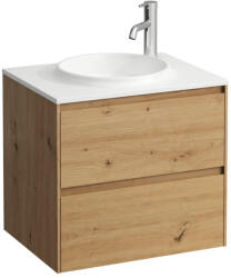 Laufen LANI Alsószekrény 600 mm, 2 fiókkal, H814073 Marbond kompozit anyagú mosdóhoz, Vad Tölgy H4042521122671 (H4042521122671)