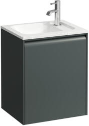 Laufen MEDA Alsószekrény 450 mm, 1 ajtóval, ajtózsanér jobb oldalon, H814110 Marbond kompozit anyagú mosdóhoz, Traffic Szürke H4216620112661 (H4216620112661)