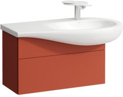 Laufen ILBAGNOALESSI Alsószekrény, 90 cm, kivágással jobb oldalon, 1 fiókkal, finoman záródó mechanizmussal, H814976 mosdóhoz, Terracotta H4304110972691 (H4304110972691)