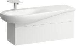 Laufen ILBAGNOALESSI Alsószekrény, 120 cm, kivágással bal oldalon, 1 fiókkal, finoman záródó mechanizmussal, H814973 mosdóhoz, Matt Fehér H4304210972601 (H4304210972601)