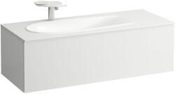Laufen ILBAGNOALESSI Alsószekrény, 120 cm, kivágással bal oldalon, 1 fiókkal, finoman záródó mechanizmussal, H817979 mosdóhoz, Matt Fehér H4304410972601 (H4304410972601)