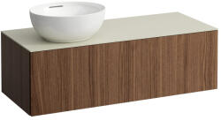 Laufen ILBAGNOALESSI Fiókos elem, 120 cm, kivágással bal oldalon, 1 fiókkal, Calce Avorio felülettel, csaplyuk kivágással, H818975, H818976 mosdókhoz, Natúrfa Furnér H4313160976301 (H4313160976301)