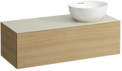 Laufen ILBAGNOALESSI Fiókos elem, 120 cm, kivágással jobb oldalon, 1 fiókkal, Calce Avorio felülettel, csaplyuk kivágással, H818975, H818976 mosdókhoz, Világos Tölgy H4313170972501 (H4313170972501)