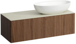 Laufen ILBAGNOALESSI Fiókos elem, 120 cm, kivágással jobb oldalon, 1 fiókkal, Calce Avorio felülettel, csaplyuk kivágással, H818977, H818978 mosdókhoz, Natúrfa Furnér H4313190976301 (H4313190976301)