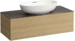 Laufen ILBAGNOALESSI Fiókos elem, 120 cm, kivágással középen, 1 fiókkal, Marrone Naturale felülettel, H818975, H818976, H818977, H818978 mosdókhoz, Világos Tölgy H4323110972501 (H4323110972501)