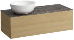Laufen ILBAGNOALESSI Fiókos elem, 120 cm, kivágással bal oldalon, 1 fiókkal, Marrone Naturale felülettel, H818975, H818976, H818977, H818978 mosdókhoz, Világos Tölgy H4323120972501 (H4323120972501)