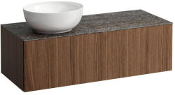 Laufen ILBAGNOALESSI Fiókos elem, 120 cm, kivágással bal oldalon, 1 fiókkal, Marrone Naturale felülettel, csaplyuk kivágással, H818975, H818976 mosdókhoz, Natúrfa Furnér H4323160976301 (H4323160976301)