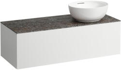 Laufen ILBAGNOALESSI Fiókos elem, 120 cm, kivágással jobb oldalon, 1 fiókkal, Marrone Naturale felülettel, csaplyuk kivágással, H818975, H818976 mosdókhoz, Matt Fehér H4323170972601 (H4323170972601)