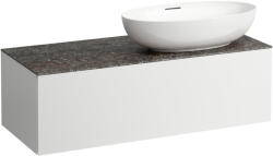 Laufen ILBAGNOALESSI Fiókos elem, 120 cm, kivágással jobb oldalon, 1 fiókkal, Marrone Naturale felülettel, H818977, H818978 mosdókhoz, Matt Fehér H4323190972601 (H4323190972601)