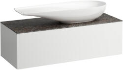Laufen ILBAGNOALESSI Fiókos elem, 120 cm, kivágással jobb oldalon, 1 fiókkal, Marrone Naturale felülettel, csaplyuk kivágással, H818974 mosdóhoz, Matt Fehér H4323250972601 (H4323250972601)