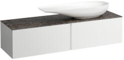 Laufen ILBAGNOALESSI Fiókos elem, 160 cm, kivágással jobb oldalon, 2 fiókkal, Marrone Naturale felülettel, csaplyuk kivágással, H818974 mosdóhoz, Matt Fehér H4323450972601 (H4323450972601)