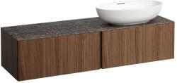 Laufen ILBAGNOALESSI Fiókos elem, 160 cm, kivágással jobb oldalon, 2 fiókkal, Marrone Naturale felülettel, csaplyuk kivágással, H818975, H818976, H818977, H818978 mosdókhoz, Natúrfa Furnér H4323560976301 (H4