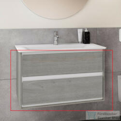 Ideal Standard CONNECT AIR 80x44 cm-es 2 fiókos alsószekrény pult és mosdó nélkül, Fa világosszürke/matt fehér E0819PS (E0819PS)